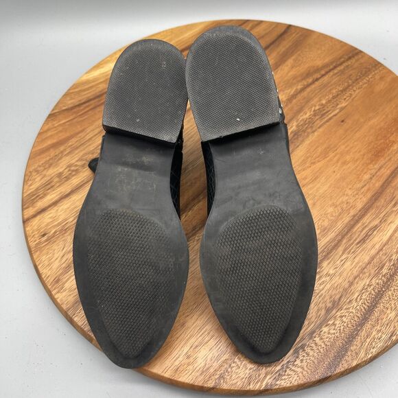 Steve Madden Cyrus Boots Womens Size 8 M Croc Embossed Studded Chelsea Ankle - Picture 7 of 8